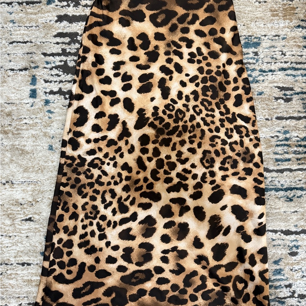 Forever 21 Leopard Print A-Line Skirt